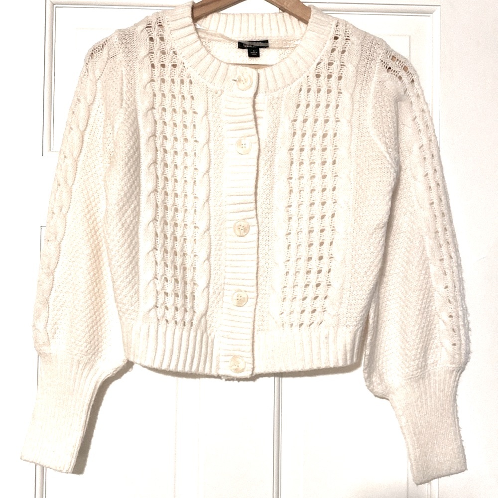 Wild Fable Cream Cable Knit Cardigan